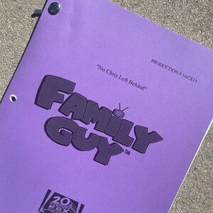 Family Guy 2006 No Chris Left Behind Production Used Table Draft Script